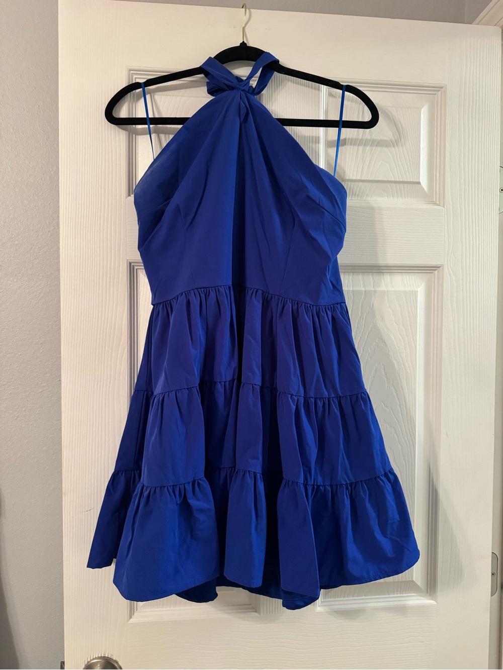 Women’s Royal Blue Halter Tiered Dress
